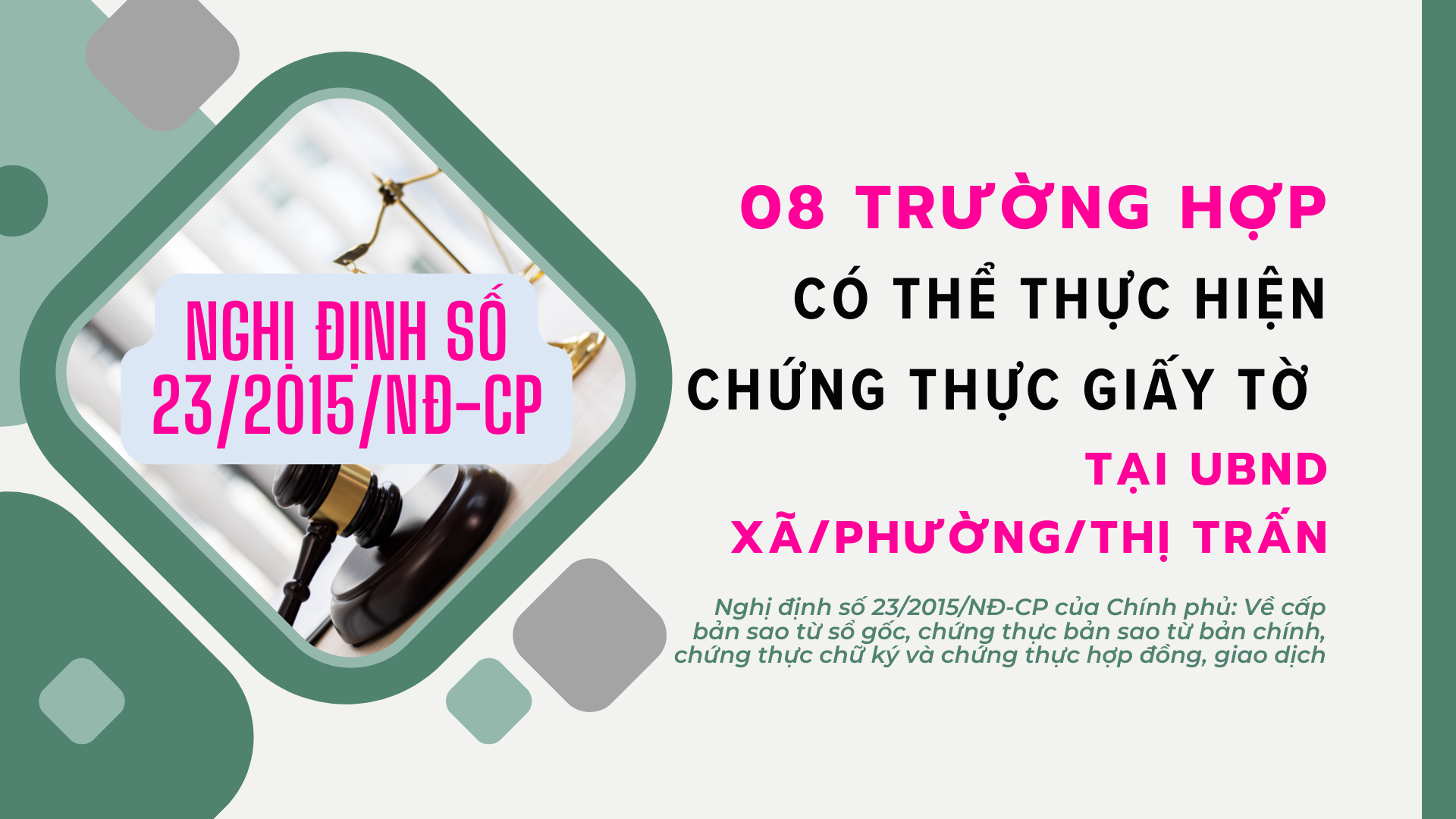 08 trường hợp có thể thực hiện chứng thực giấy tờ tại UBND xã/phường/Thị trấn